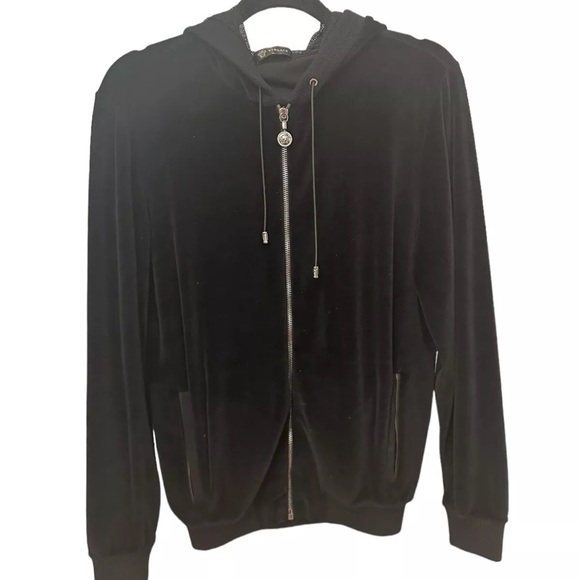 Versace Velour Track Sweater Jacket Size Small - Picture 2 of 10